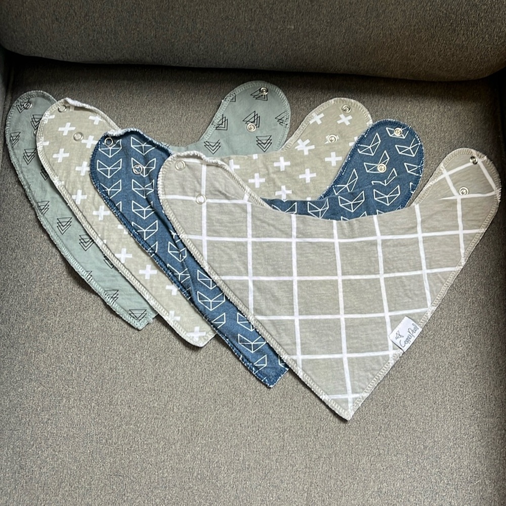 Copper Pearl Bandana Bibs - set of 4